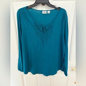 Cato Women’s Blouse Size 18/20W - aqua blue